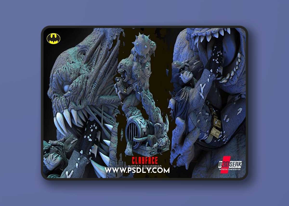 B3DSERK - Clayface Sculpture and Bust – 3D Print Model