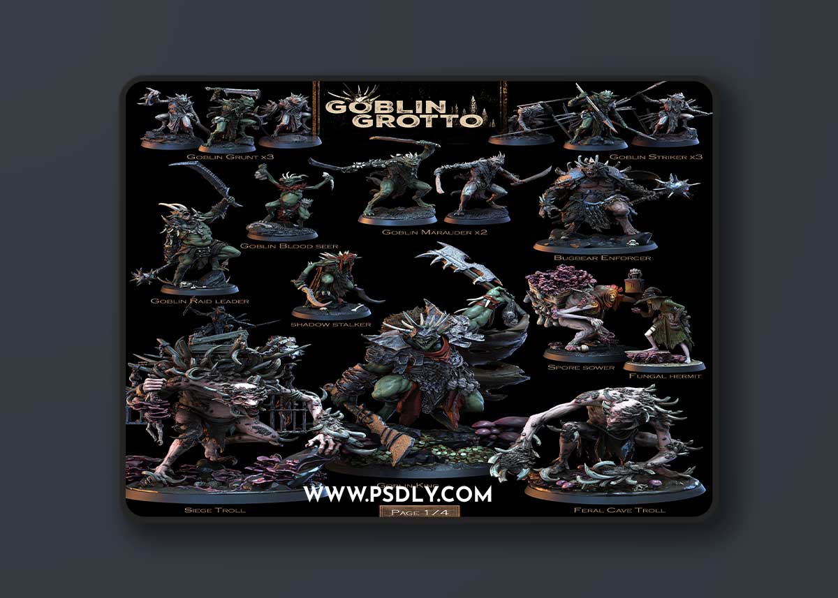 Bestiarum Miniatures - Goblin Grotto June 2023 – 3D Print Model