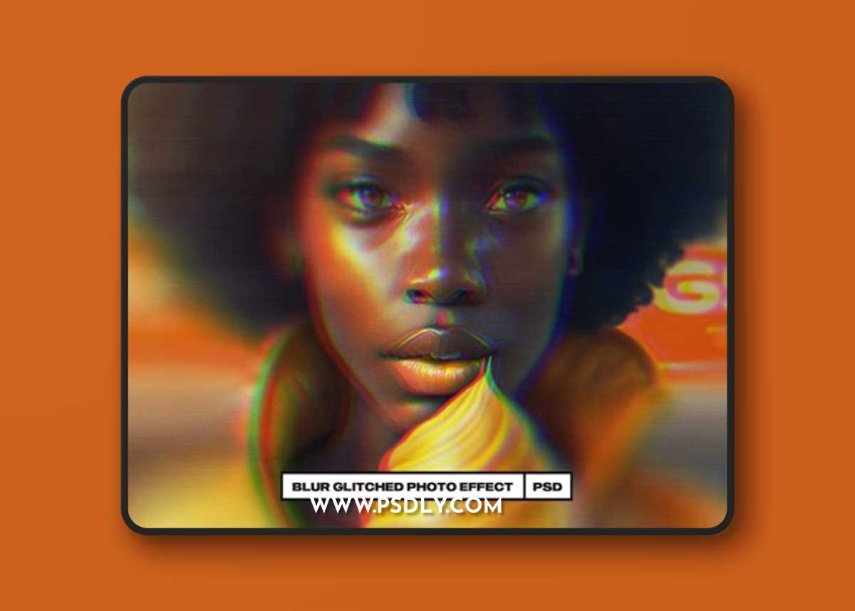 Blur Glitch Photo Effect for Photoshop