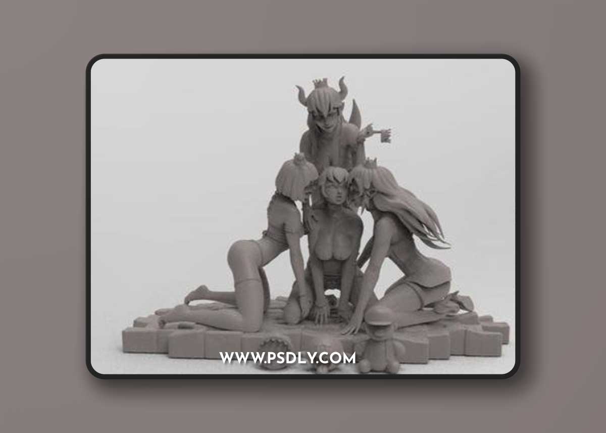 Bowsette Diorama – 3D Print Model