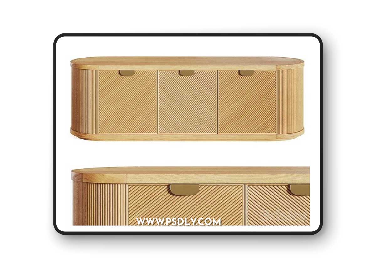 Console Arianna Raffia by West Elm 3d model