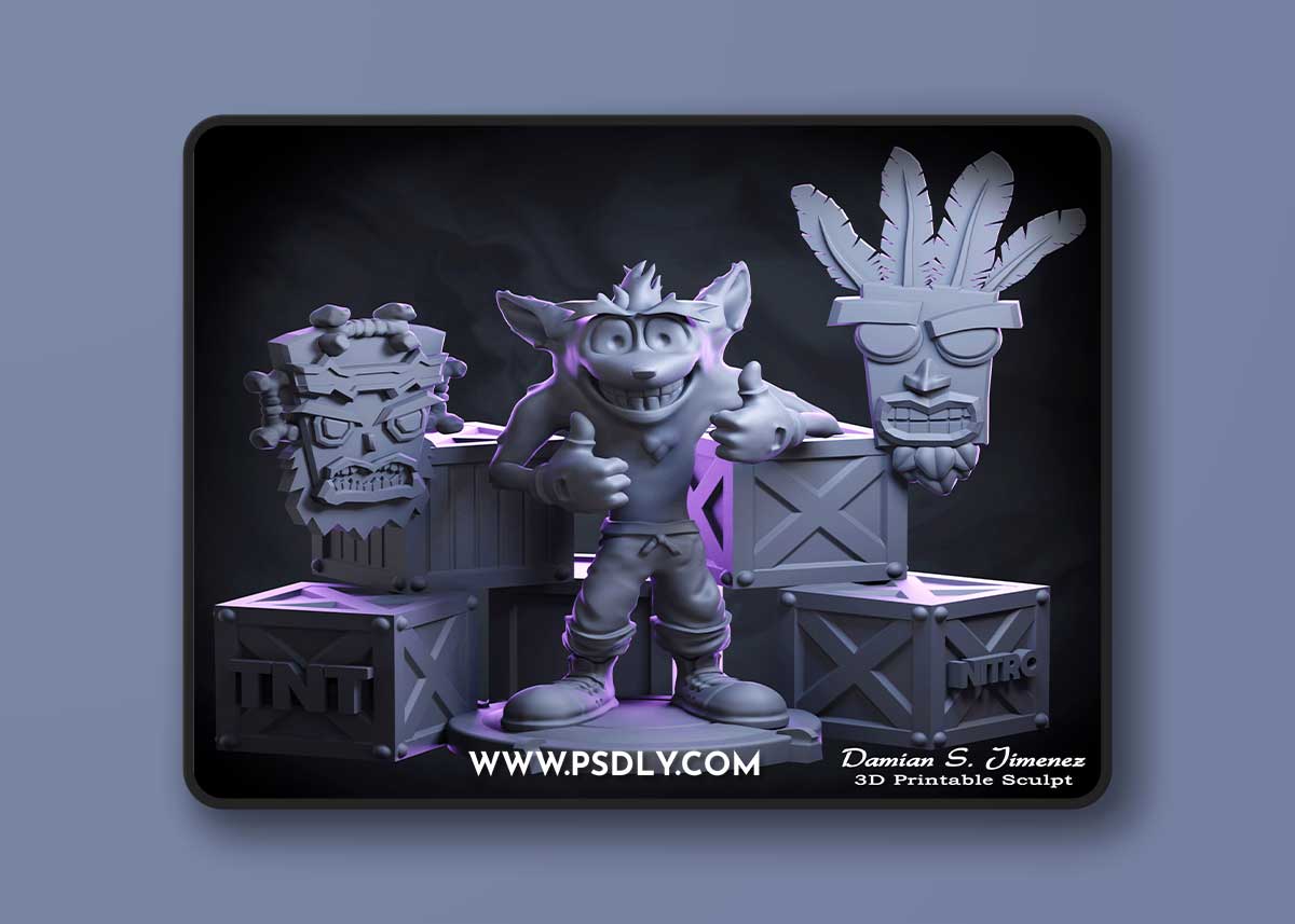 Crash Bandicoot Diorama – 3D Print Model