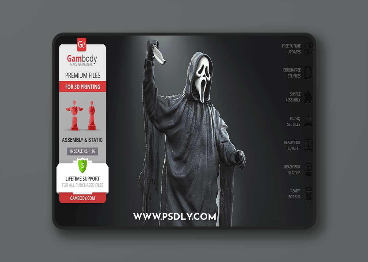 Gambody - Ghostface Scream – 3D Print Model
