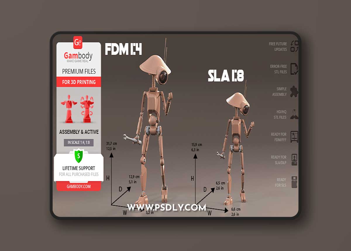 Gambody - Pit Droid – 3D Print Model