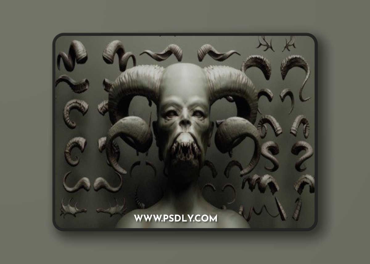 HORNS - 60 Horns, Antlers, Frills & Horn Sockets IMM + VDM