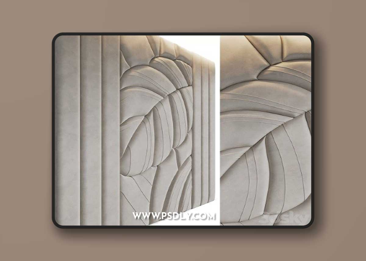 Leaves Soft Wall Panels 3d model