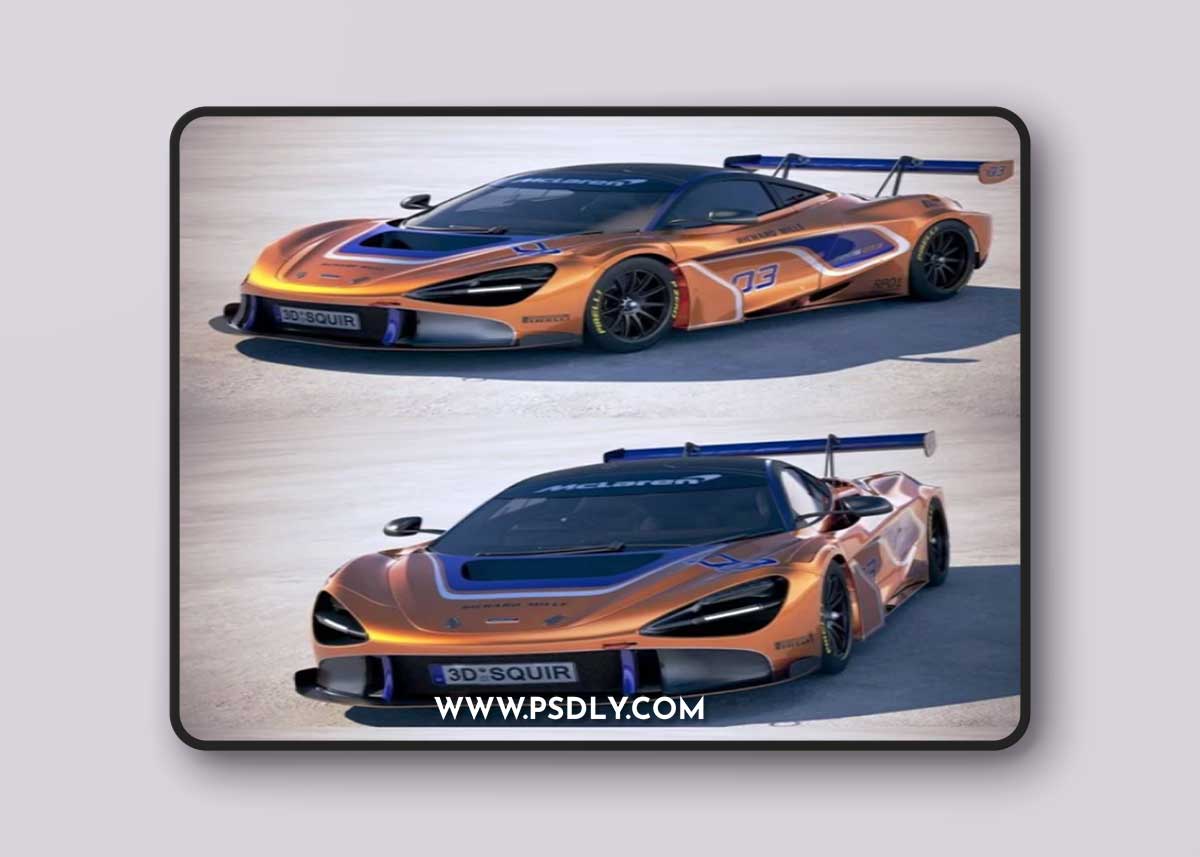 McLaren 720S GT3 2019 3d Model