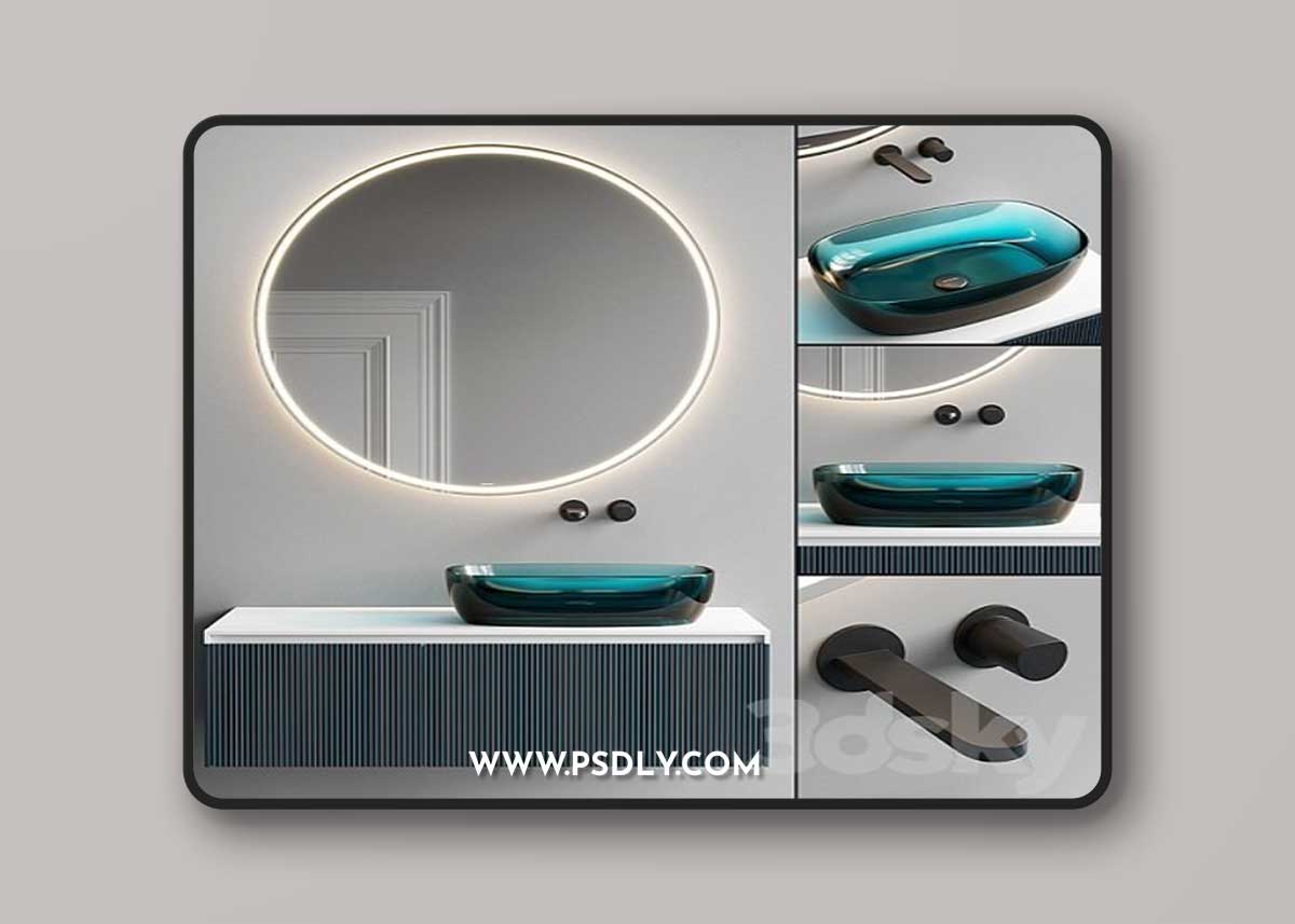 Pro 3DSky - Antonio Lupi Design Binario 03 Vanity Unit Set 5