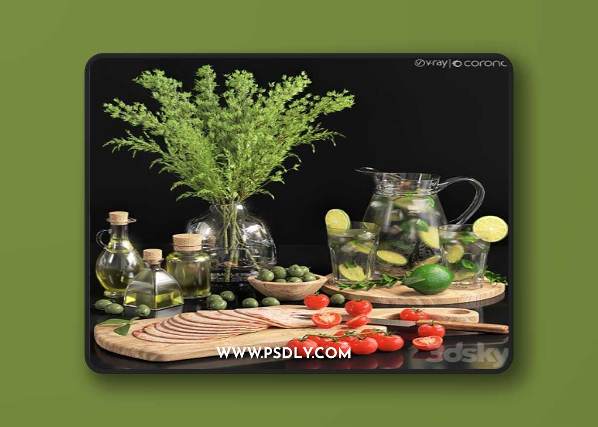 Pro 3DSky - Decorative Set 21 for kitchen