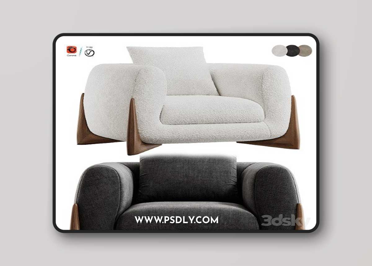 Pro 3DSky - Softbay Armchair by Porada