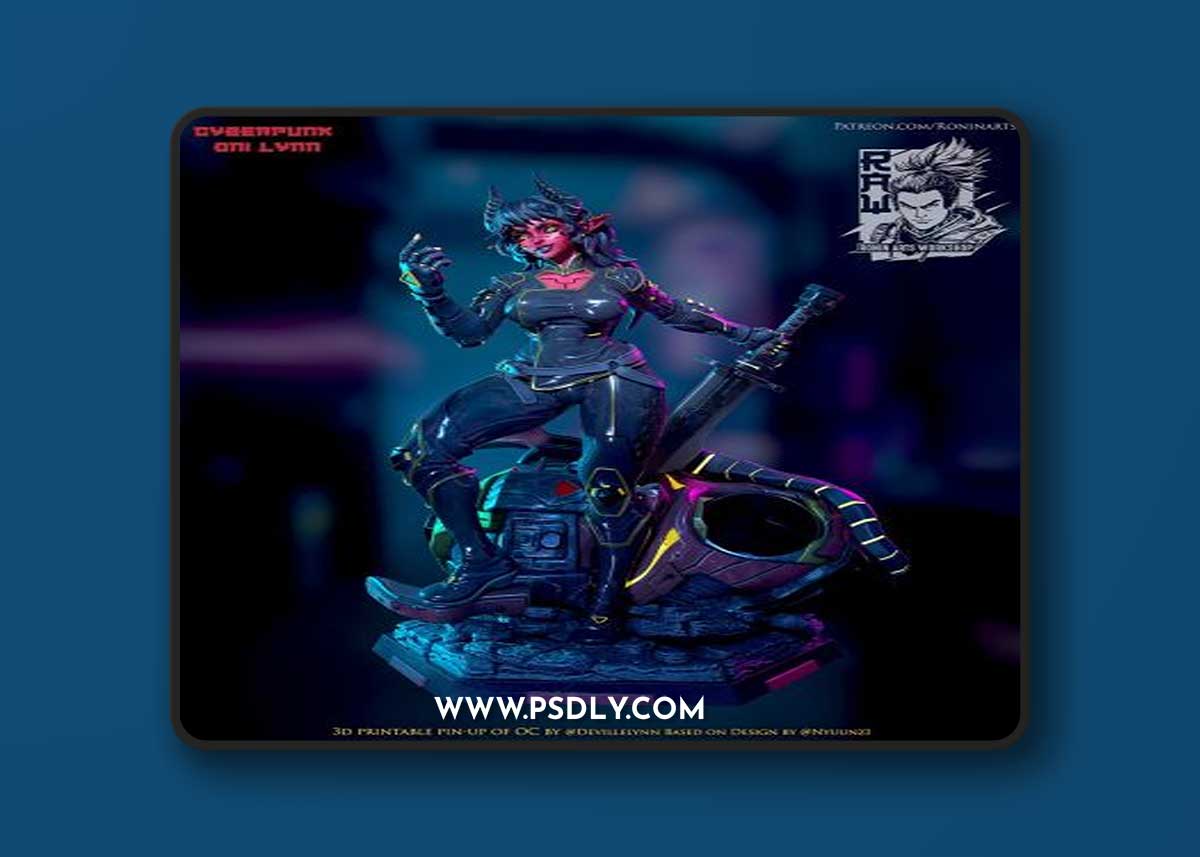 Ronin Arts Workshop - PinUp Cyber Lynn – 3D Print Model