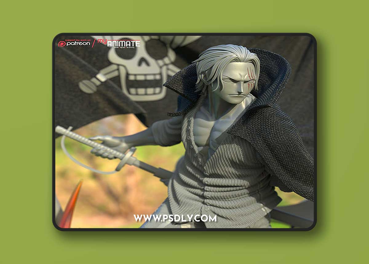 Shanks from One Piece - myAnimate – 3D Print Model