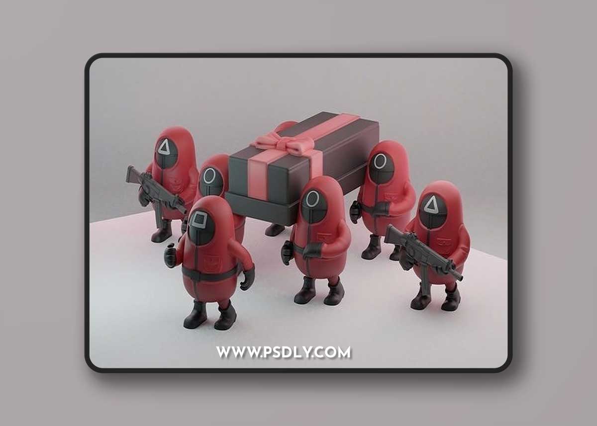 Squid game fall guys skin - Rubim – 3D Print Model