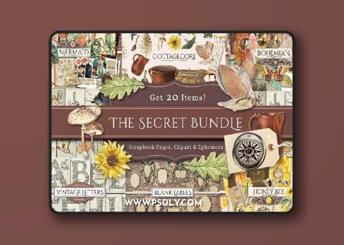 The Secret Bundle featured 20 sets of vintage graphics perfect