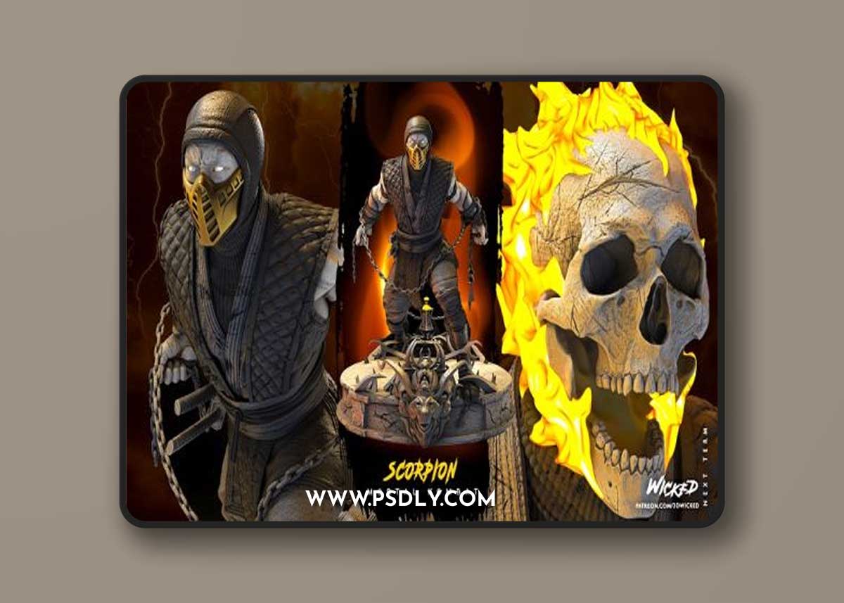 WICKED - Scorpion Sculpture – 3D Print Model