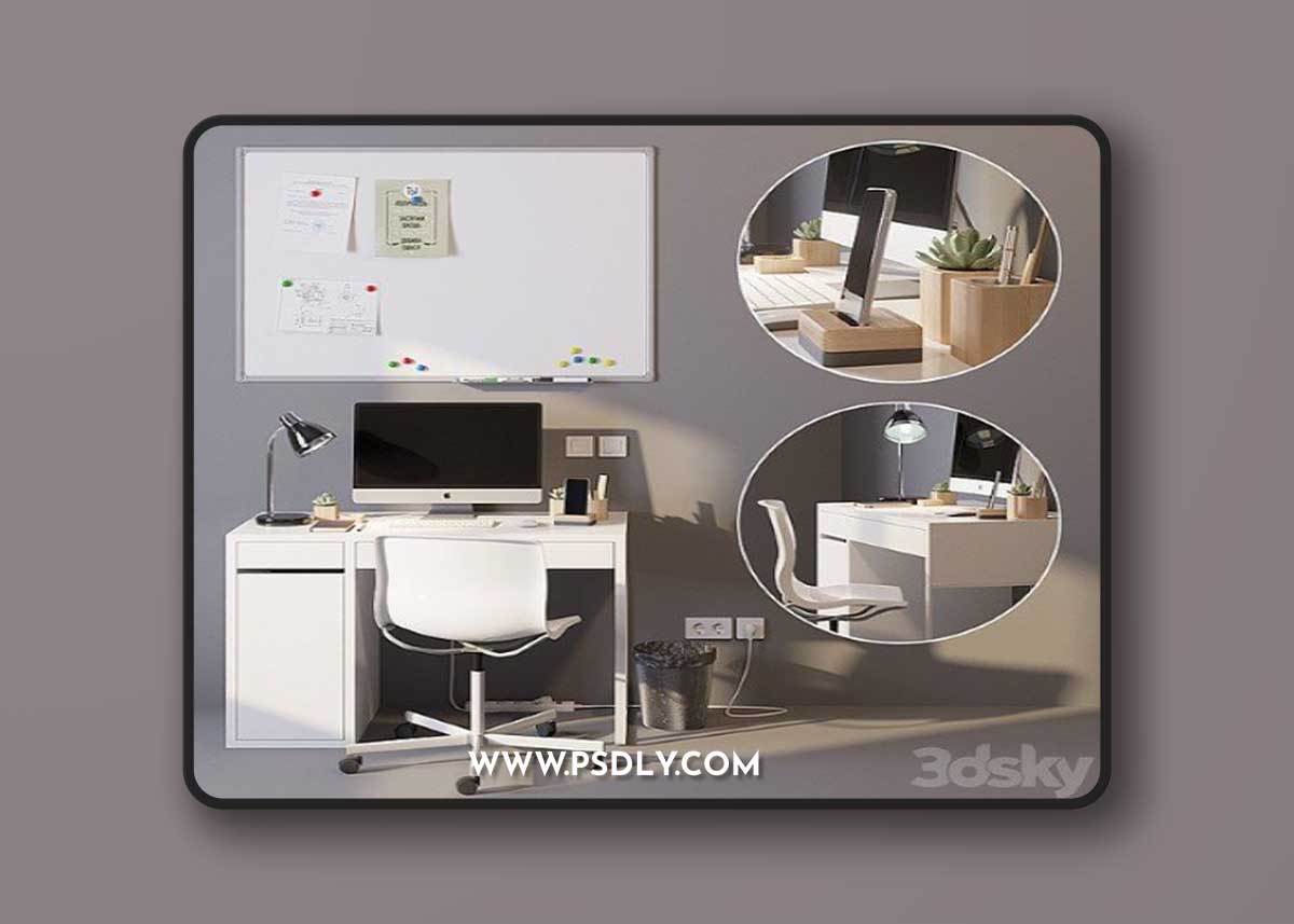 Workplace 001 3D Model