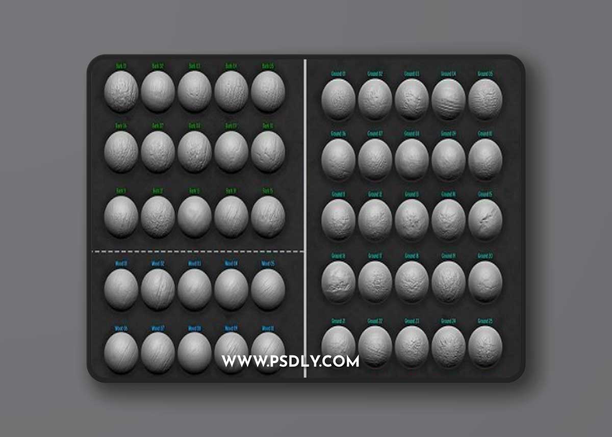 ZBrush Alpha - Wood & Ground