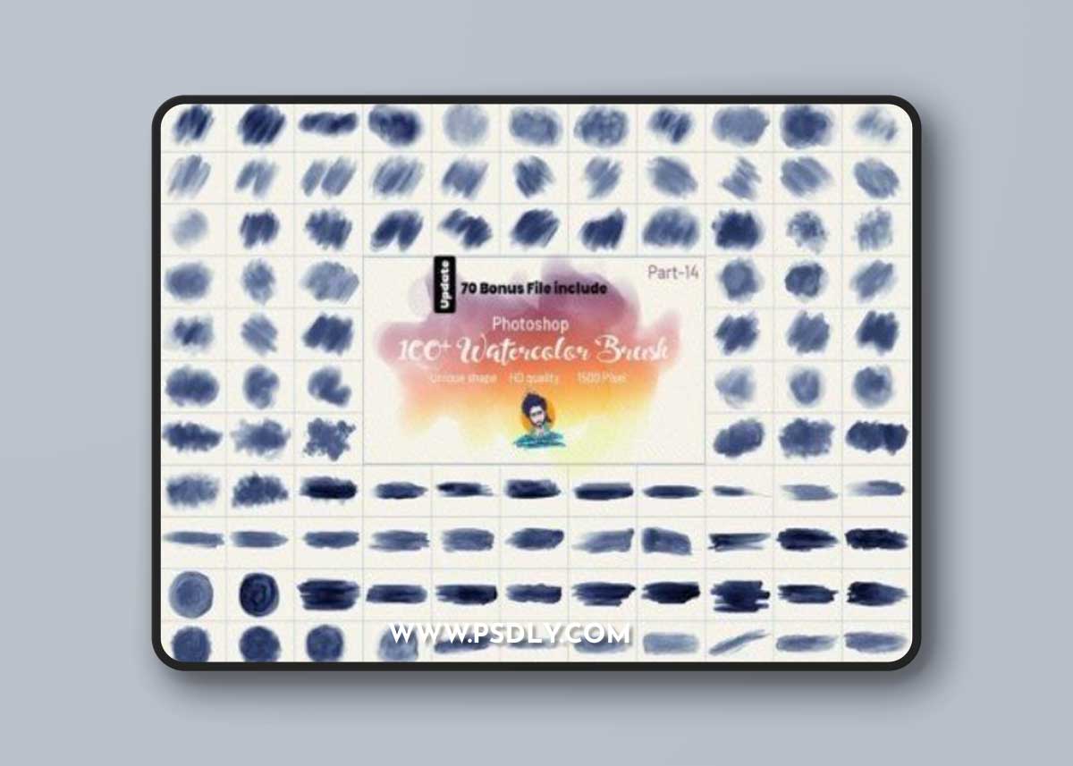 100+ Realistic Photoshop Watercolor Brushes