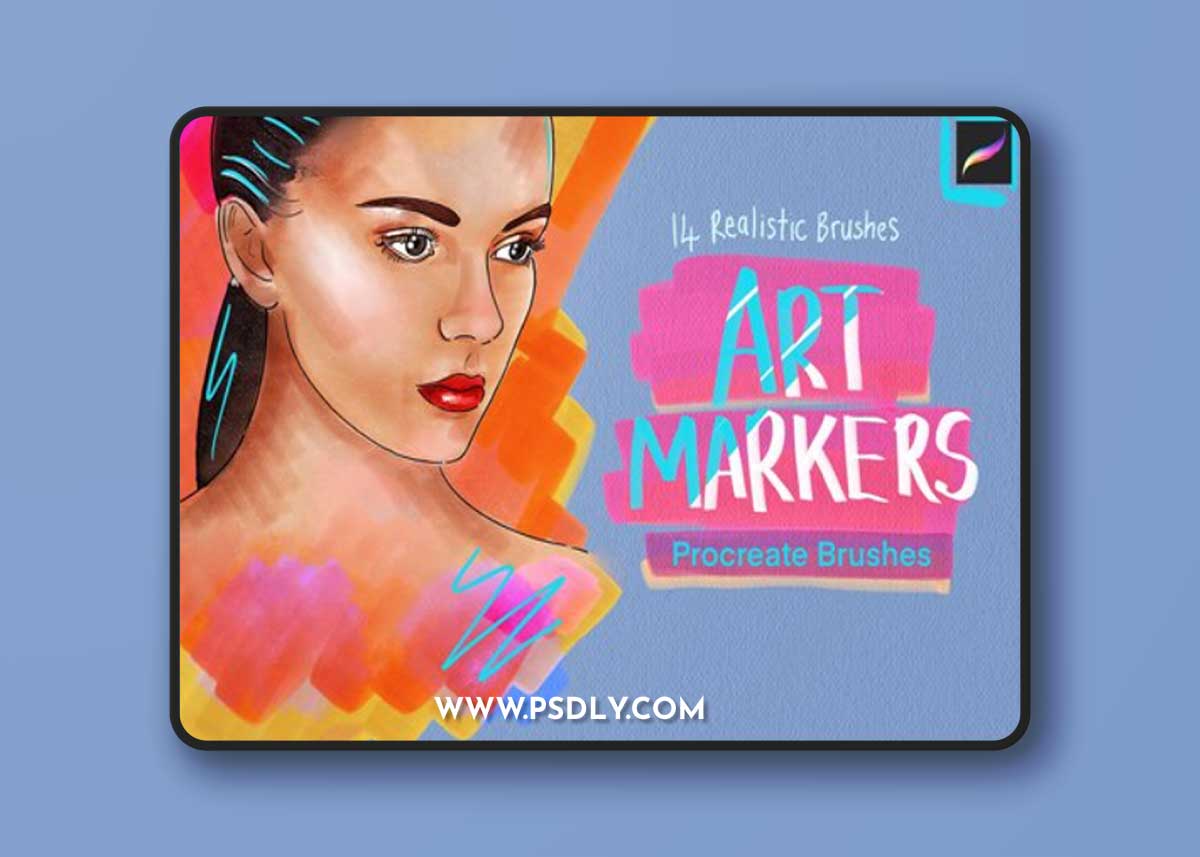 Alcohol Art Markers Procreate Brushes