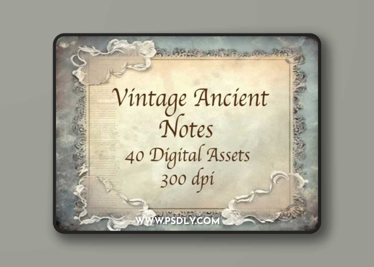 Ancient Notes - Vintage Textures Pack