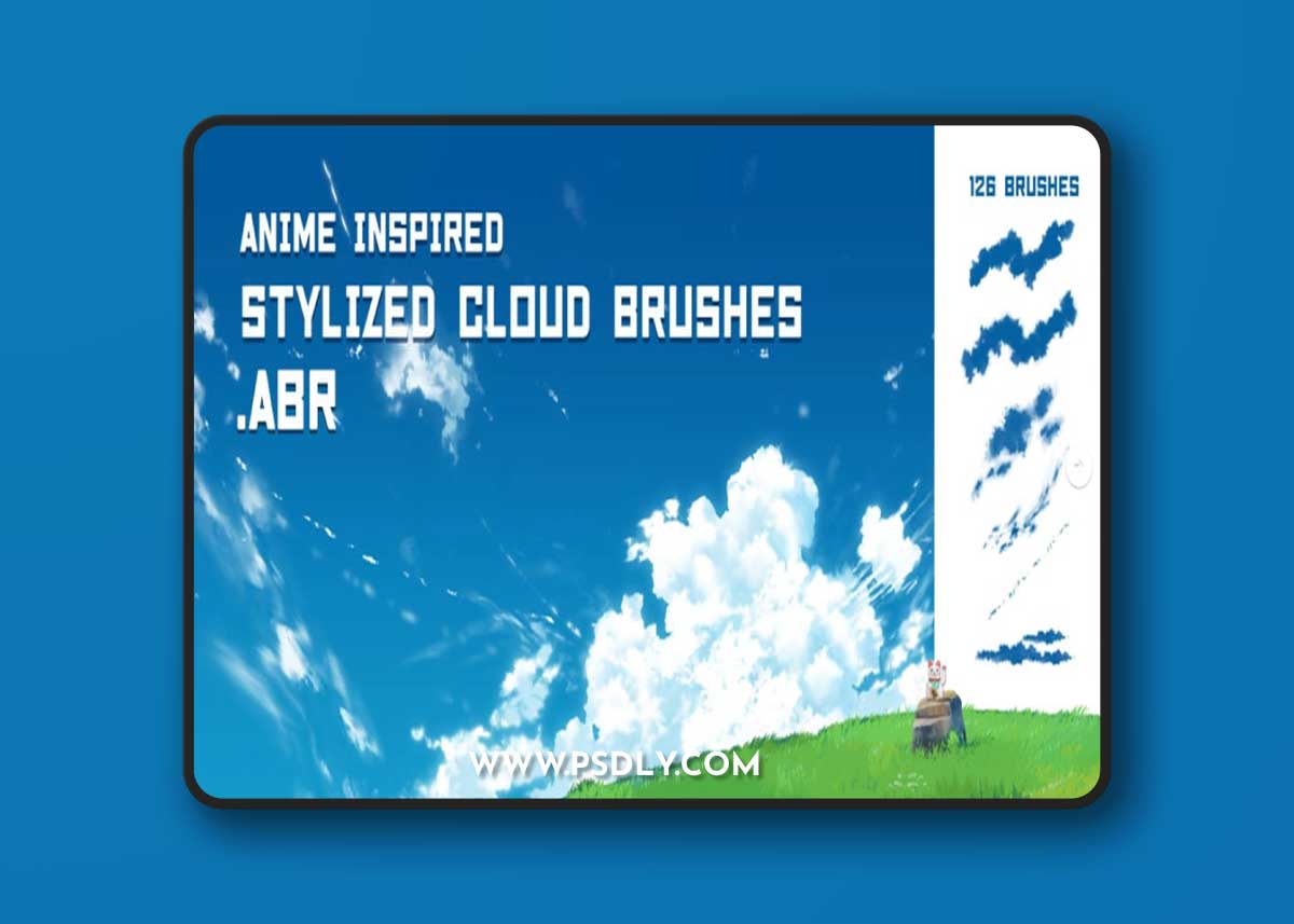 Anime-Ghibli-inspired-cloud-brushes-for-Photoshop