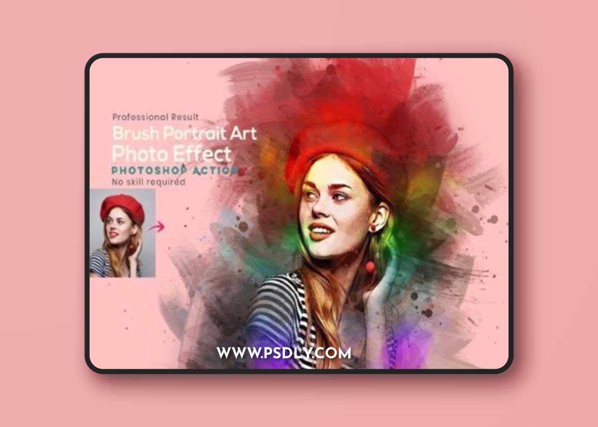 Brush Portrait Art Photo Effect