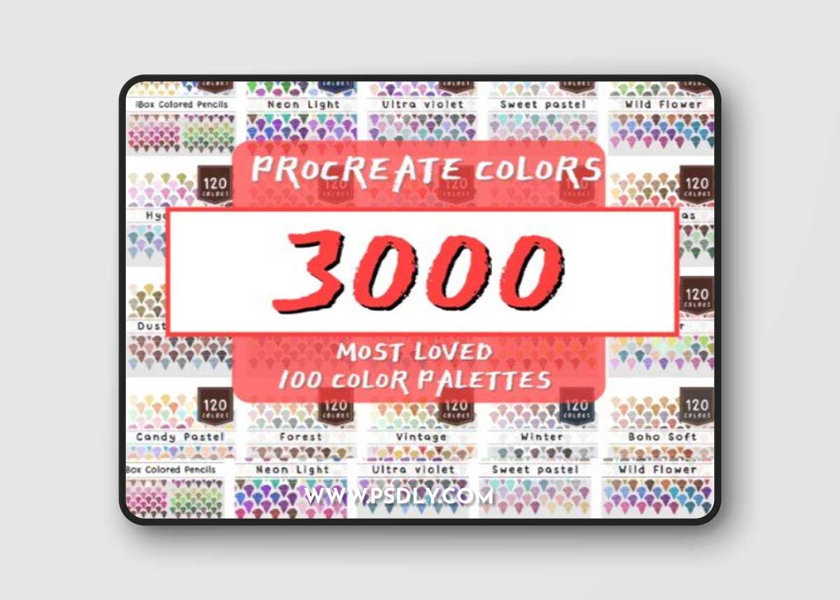 Color Bundle - 3000 Procreate Colors