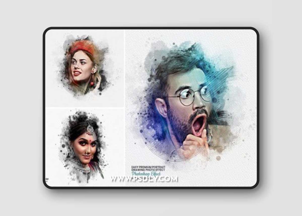 Easy Portrait Drawing Photo Effect