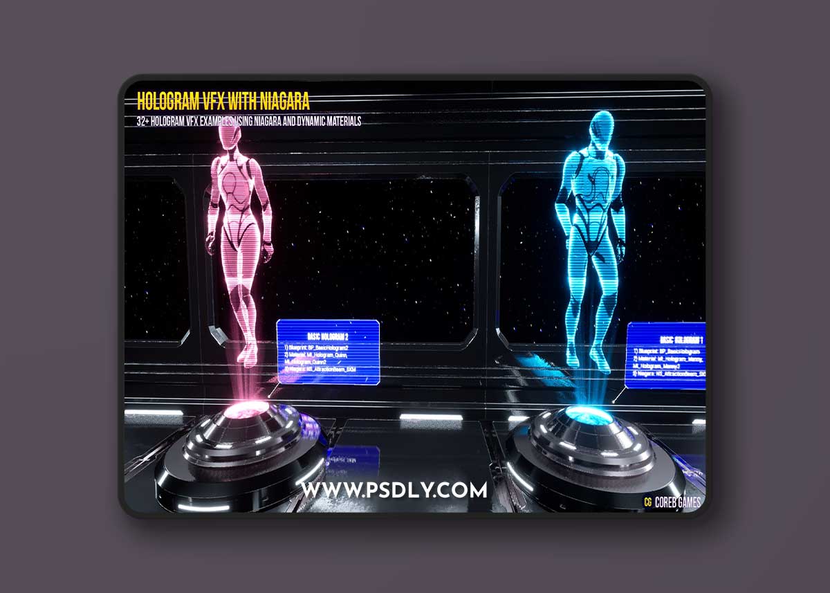 HOLOGRAM VFX With Niagara v5.0-5.2