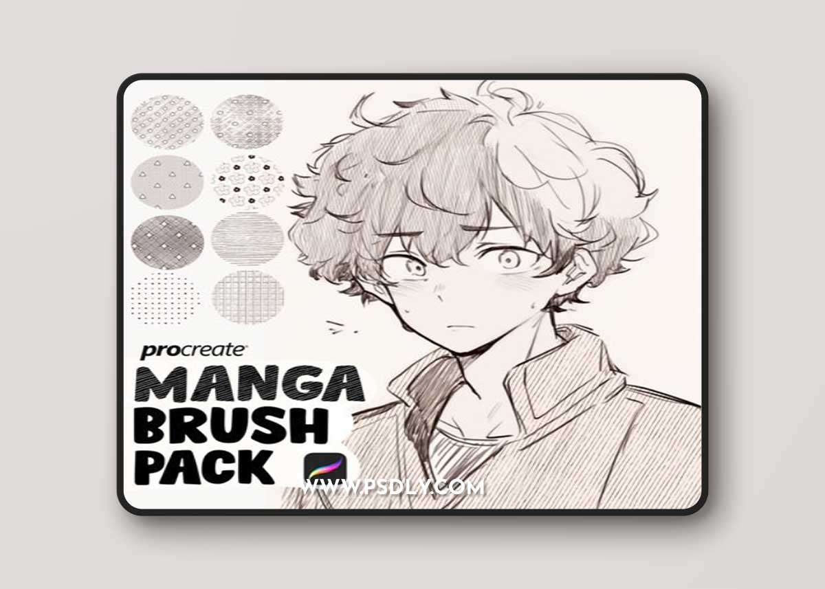 Manga Patterns Brushes Pack for Procreate