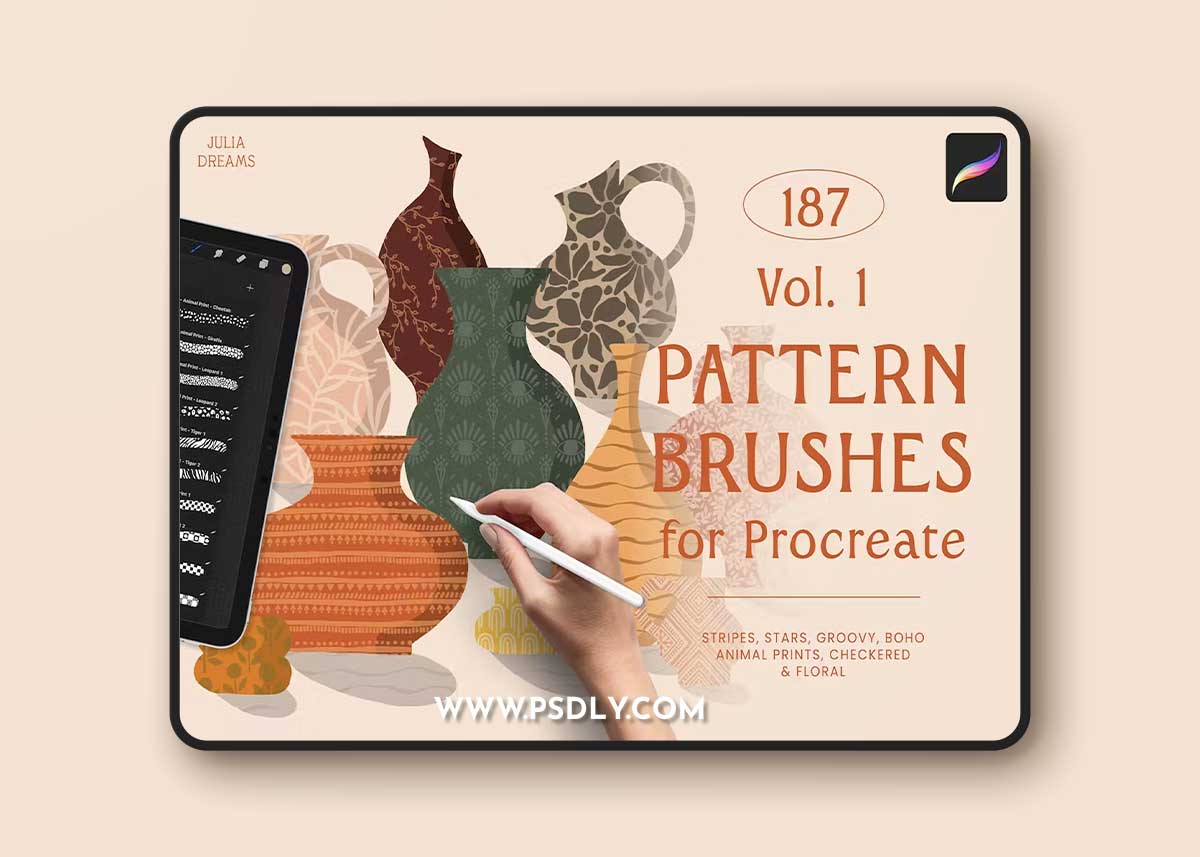Pattern Brushes for Procreate Vol 1 UCHNQJJ