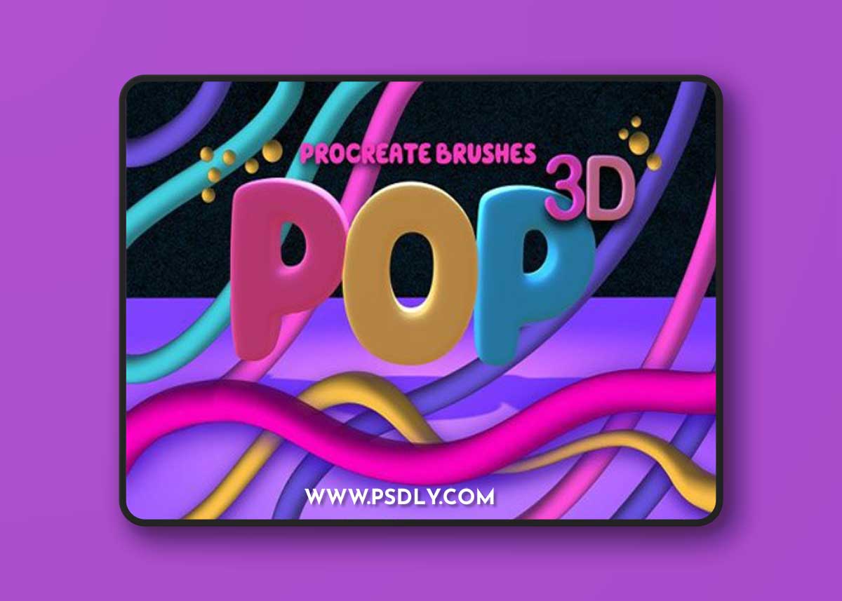 Pop 3D Brushes for Procreate