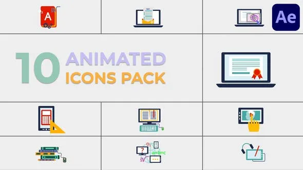 Videohive Education Icons Pack for After Effects 47548054