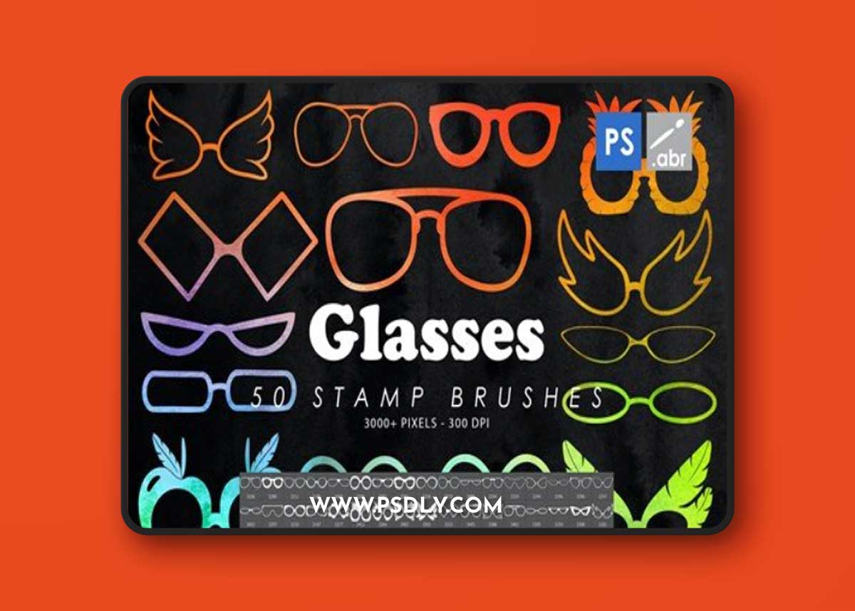 50 Glasses Photoshop Stamp Brushes F6CL4RZ