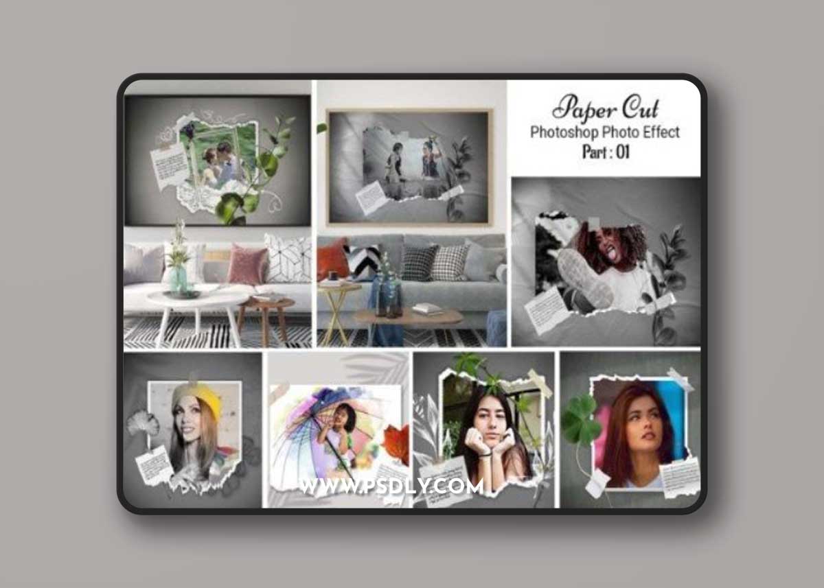 Paper Cut Photoshop Photo Effect