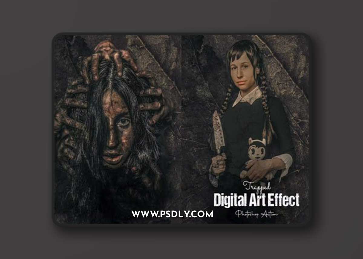 Trapped Art Action for Photoshop