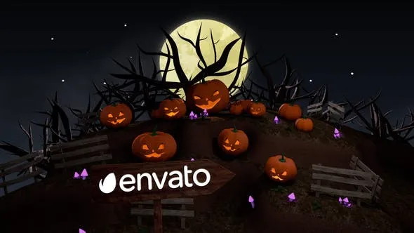 Videohive Halloween Pumpkin Lantern Farm 47904490