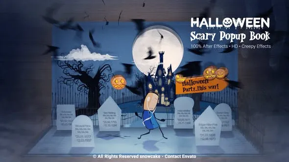 Videohive Halloween Scary Popup Book 48290644