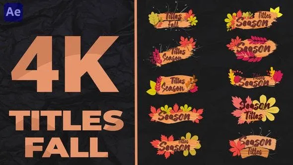 Videohive Titles Fall 4k 47900641