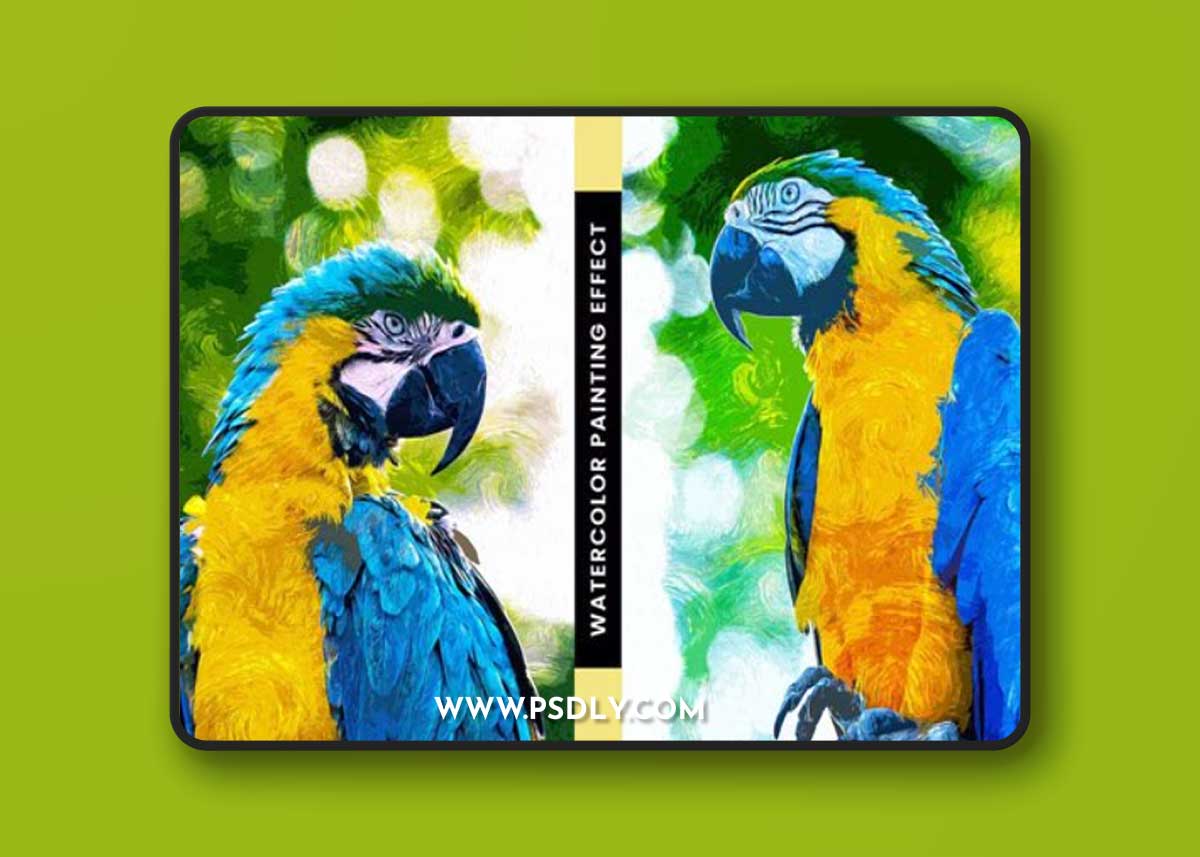 Watercolor Digital Painting Photoshop Action