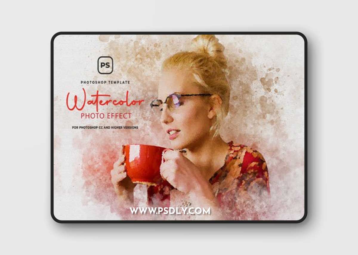Watercolor Photoshop Effect Template