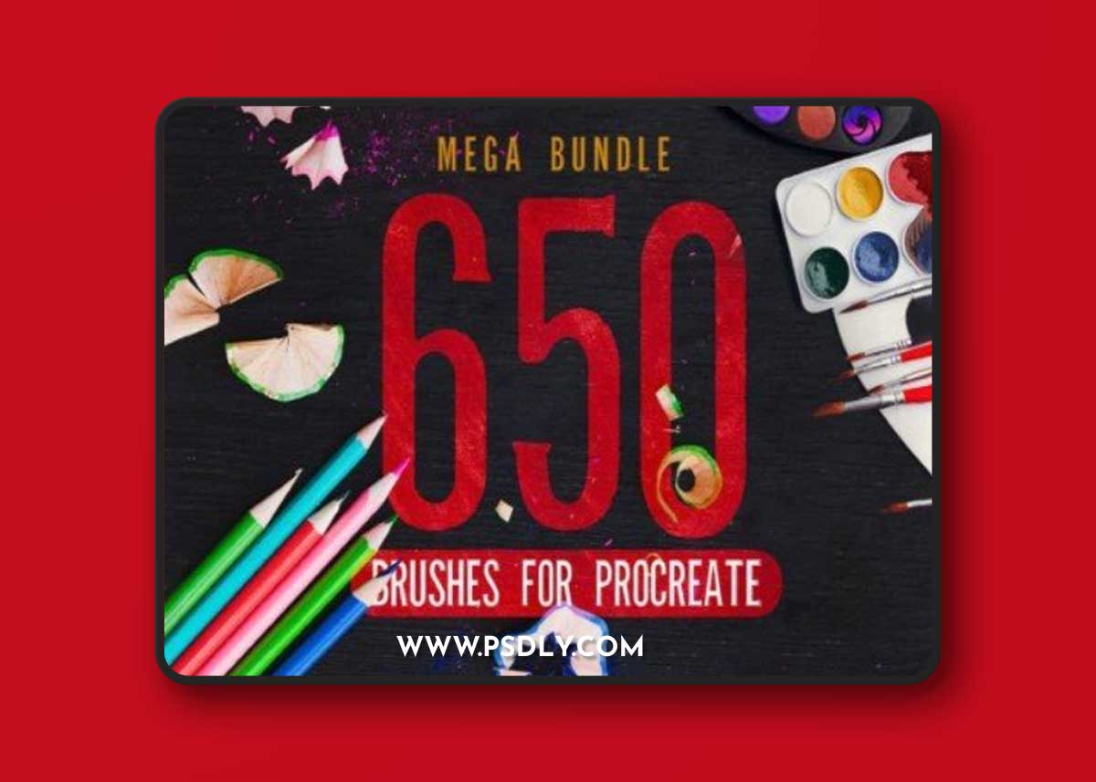 650 Procreate Brushes Mega Bundle