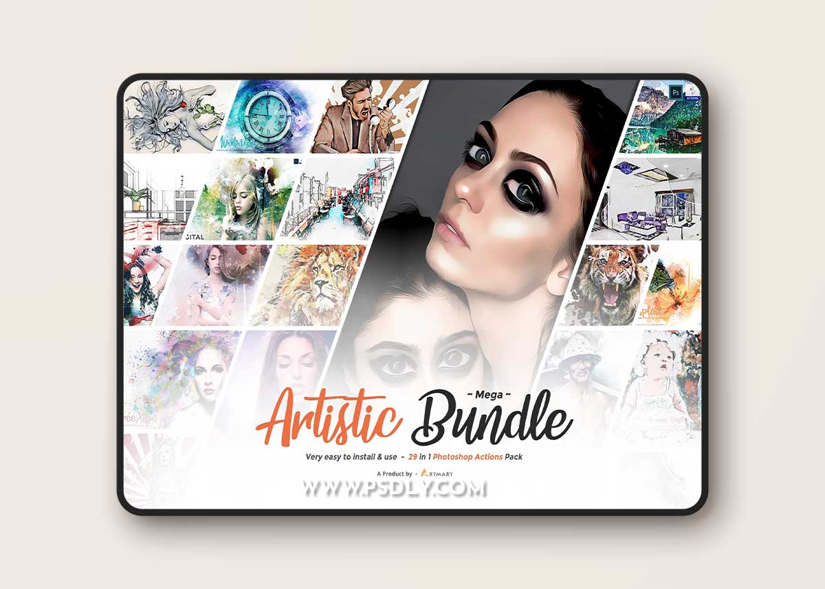 CreativeMarket 29-in-1 Mega Artistic Bundle 7136293