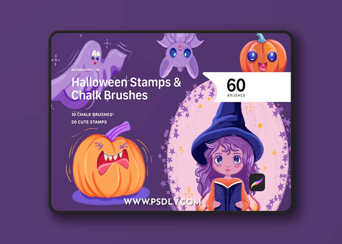 Halloween Stamps & Chalk Brushes U3VQ634