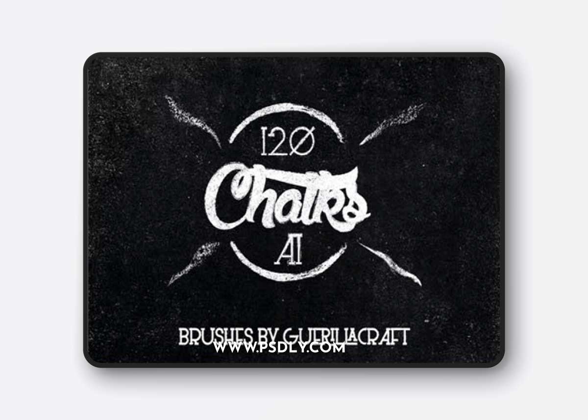 Megapack of Chalks & Charcoal Brushes for Adobe Illustrator