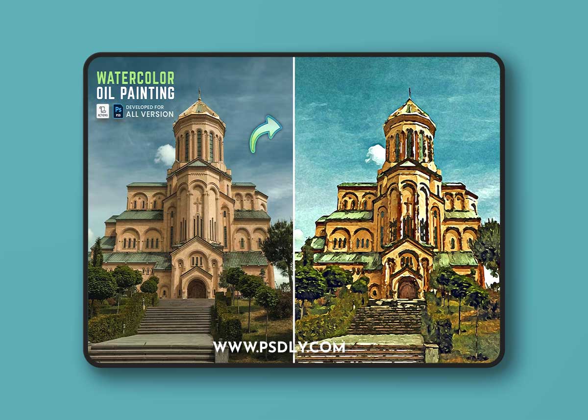 Premium Watercolor Oil Painting T5QRVM9