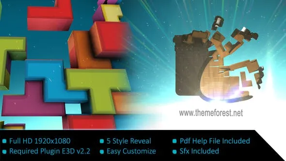 Videohive Block Puzzle Logo 21357867