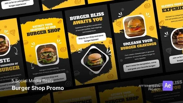 Videohive Burger Shop Promo - Instagram Food Reels 46284163