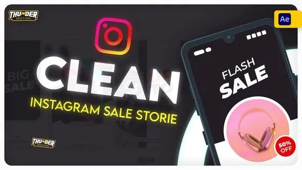 Videohive Clean Instagram Sale Stories Pack 48568708