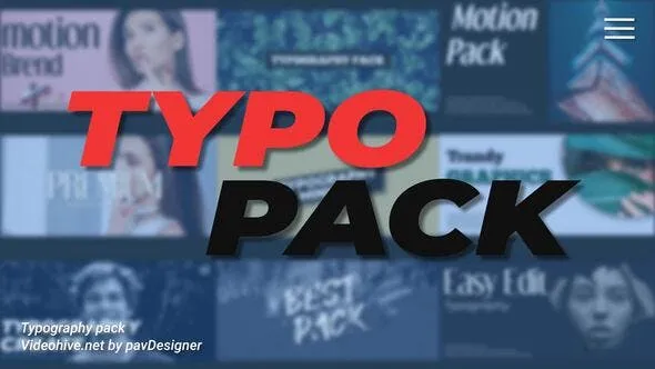 Videohive Typography Pack 48549979